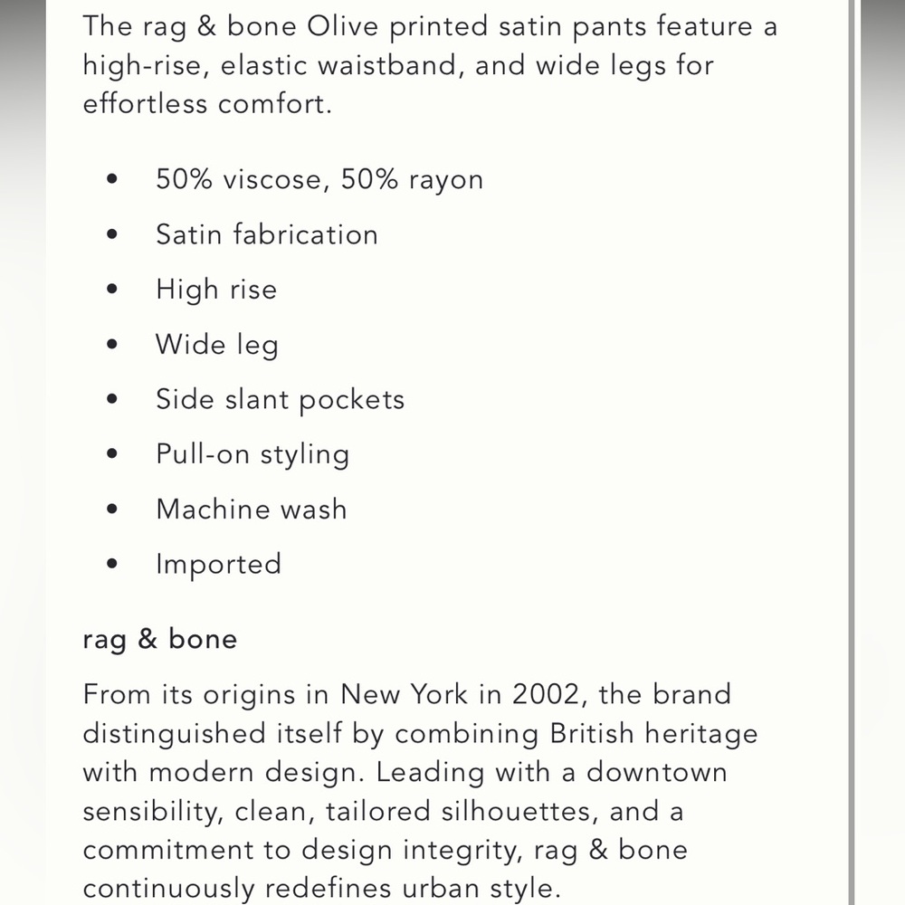 rag & bone Olivia Wide Leg Pant - Picture 7 of 9